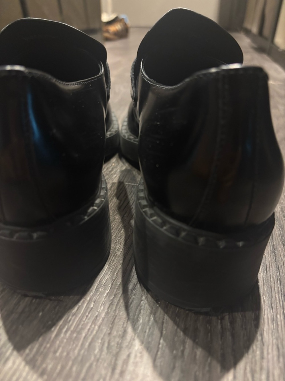 Prada Black Patent Leather Slip-On Loafers - Picture 2 of 4